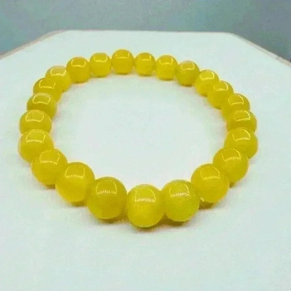 Vibrant Yellow Beaded Fashion Statement Bracelet - Picture 2 of 6